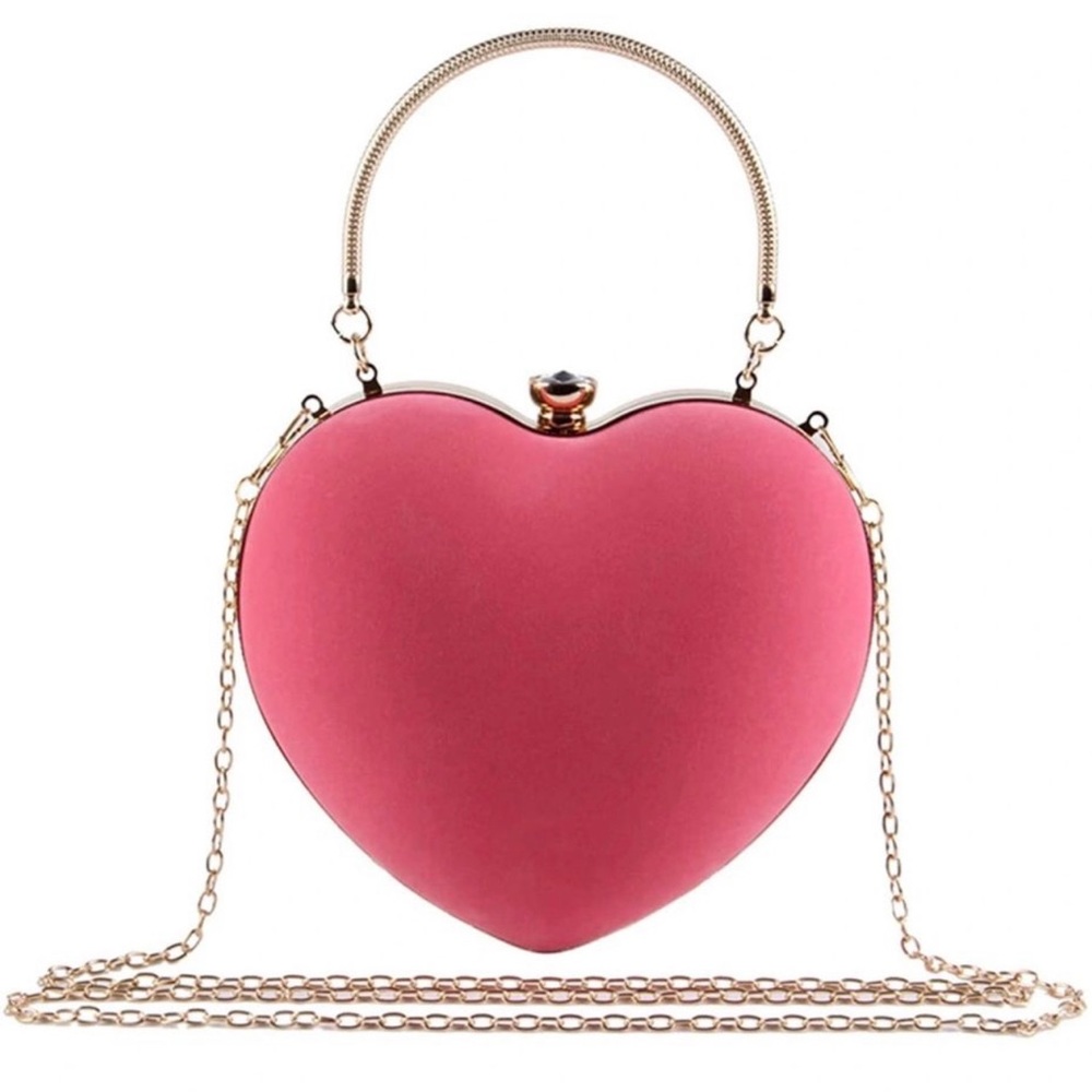 Pink Heart shaped Purse handbag